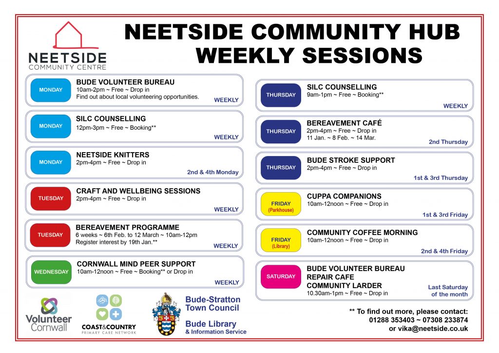 community hub weekly sessions